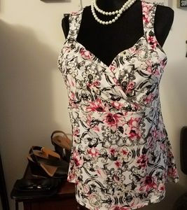 Floral sleeveless blouse from WHBM